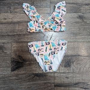 Janie and Jack 4T Toddler Girl Swimsuit Bathing Suit Bikini 2 Piece Pink